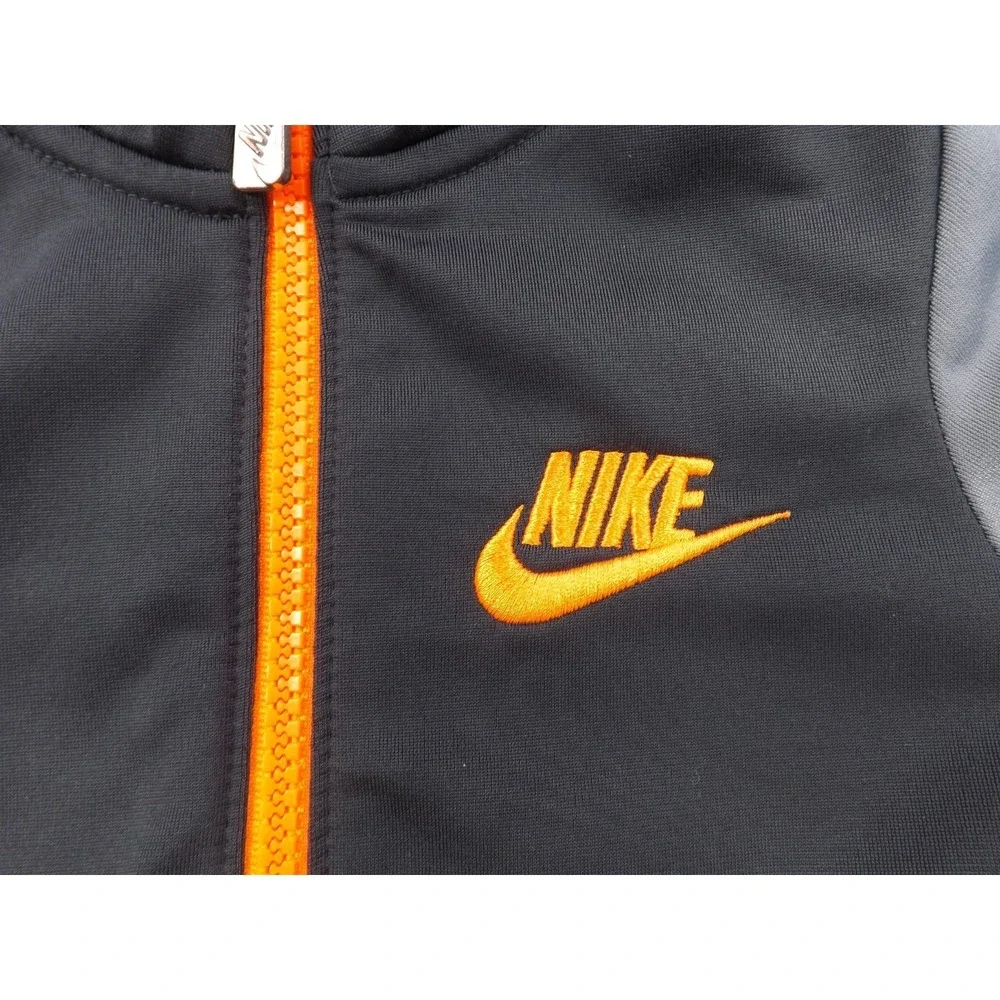 Nike Jacket Boy's Size 2T Toddler Gray/Orange‎ Zip Up Pockets Just Do It Graphic